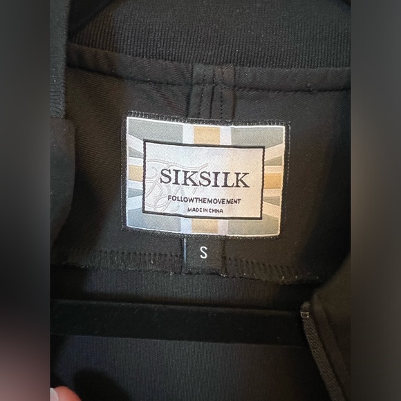 SikSilk Men’s Long Sleeve Mock Neck Black - Picture 6 of 8